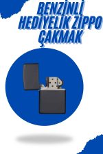 Siyah Kutulu Metal Çakmak Benzinli Hediyelik Eşya