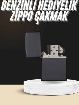 Erkeklere Özel Hediyelik Eşya Zippo Metalik Benzinli Çakmak Doldurulabilir