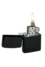 Doldurulabilir Siyah Benzinli Çakmak Metalik - Görsel 2