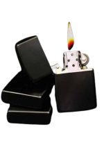 Doldurulabilir Siyah Benzinli Çakmak Metalik - Görsel 3