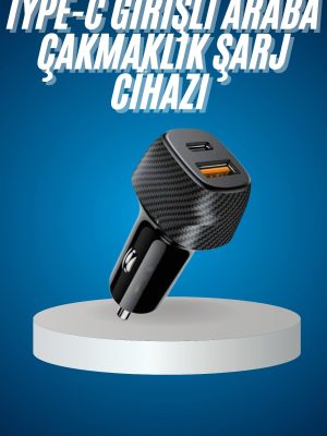 Araç İçi Hızlı Şarj Soketi 38W Oto Çakmaklık Type-C Araba Çakmaklık