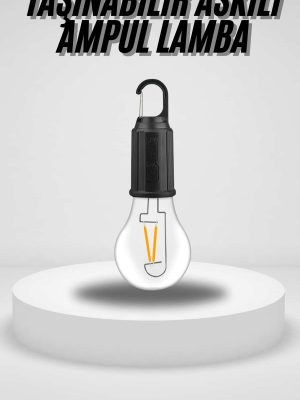 Taşınabilir Askılı Ampul Kamp Lambası Askılı Type-C Şarjlı Bahçe Lambası