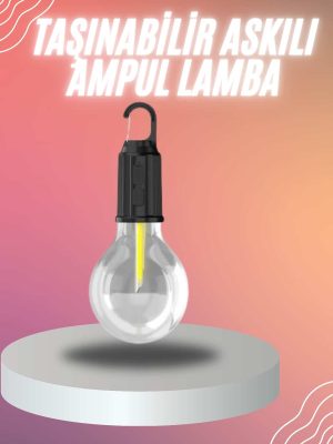 Şarjlı Dekoratif Kamp Lambası Askılı Ampul Led Işık Type-C Girişli