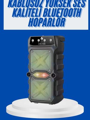 Büyük Boy Bluetooth Hoparlör Çoklu Bağlantı Çift Çıkışlı Taşınabilir Kesintisiz