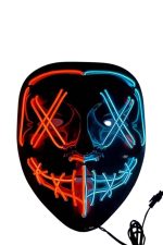 Hallowen Parti Maskesi Neon Led Işıklı Maske 3 Modlu Cadılar Bayramı Maskesi - Görsel 5