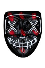 Hallowen Parti Maskesi Neon Led Işıklı Maske 3 Modlu Cadılar Bayramı Maskesi - Görsel 2
