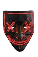 Hallowen Parti Maskesi Neon Led Işıklı Maske 3 Modlu Cadılar Bayramı Maskesi - Görsel 3