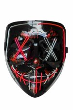 Işıklı Led Maske Parti Eğlence Maskesi Hallowen Neon Maske - Görsel 2