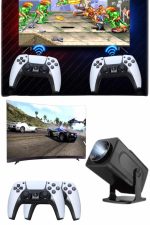 Retro Video Oyunu Konsolu Android Tv El Oyun Konsolu WIFI Taşınabilir Projeksiyon Cihazı - Görsel 2