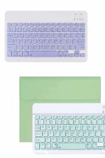 Android ve İOS Uyumlu Bluetooth Kablosuz Türkçe Q Klavye Renkli - Görsel 3