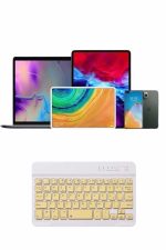 Bluetooth Şarj Edilebilir Mini Q Klavye Kablosuz Taşınabilir - Görsel 5