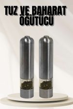 Işıklı Otomatik Tuz ve Karabiber Öğütücü Baharat Öğütücü