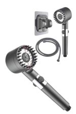 Yeni Nesil Duş Başlığı Paslanmaz Çelik Masaj Etkili Ergonomik Tasarım Su Basınçlı - Görsel 4