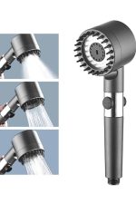 Yüksek Performanslı Masaj Etkili Su Tasarruflu Duş Başlığı Krom Kaplama Uzun Ömürlü - Görsel 4