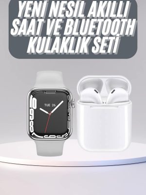 Akıllı Saat Kulaklık Hediyeli Uyku ve Sağlık Takibi Yapabilen Uzun Ömürlü