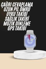 Akıllı Saat Kulaklık Hediyeli Uyku ve Sağlık Takibi Yapabilen Uzun Ömürlü - Görsel 2