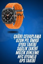 2025 Model Gelişmiş Özellikli Nabız Sensörlü Spor Takibi Yapabilen Titreşimli Saat - Görsel 2