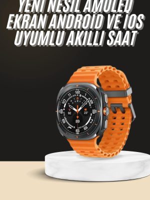 Akıllı Saat Unısex Zarif Görünümlü Titanyum Kasa Amoled Ekran Müzik Dinleme