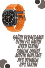 Akıllı Saat Unısex Zarif Görünümlü Titanyum Kasa Amoled Ekran Müzik Dinleme - Görsel 2