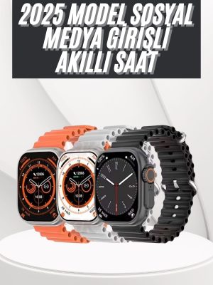 Yeni Nesil Akıllı Saat Uyku ve Sağlık Takibi Titeşimli Sesli Arama Mesaj ve Bildirim Görme