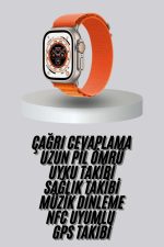 Yeni Nesil Akıllı Saat Uyku ve Sağlık Takibi Titeşimli Sesli Arama Mesaj ve Bildirim Görme - Görsel 2