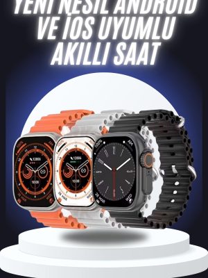 Yeni Nesil Akıllı Saat Çok Yönlü Titreşimli 49 MM Android ve İOS Uyumlu