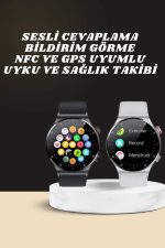 Akıllı Saat Çoklu Kordon Seçeneği Amoled Ekran Çok Fonksiyonlu Bluetooth Bağlantılı - Görsel 2