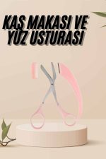 Kavisli Kaş Kirpik Düzeltici Bıyık Alma Taraklı Kaş Makası Yüz Bakım Seti Makas