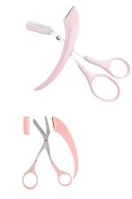 Kavisli Kaş Kirpik Düzeltici Bıyık Alma Taraklı Kaş Makası Yüz Bakım Seti Makas - Görsel 5