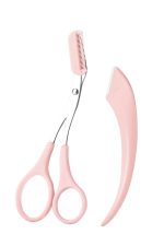 2'li Kaş Bakım Seti Taraklı Kaş Makası Ve Kaş Usturası Kaş Şekillendirici - Görsel 5