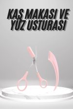 2'li Kaş Bakım Seti Taraklı Kaş Makası Ve Kaş Usturası Kaş Şekillendirici