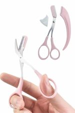 2'li Kaş Bakım Seti Taraklı Kaş Makası Ve Kaş Usturası Kaş Şekillendirici - Görsel 2