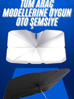 Taşınabilir Oto Cam Güneşliği Katlanabilir Tüm Araçlara Uyumlu Güneş Gölge Koruyucu