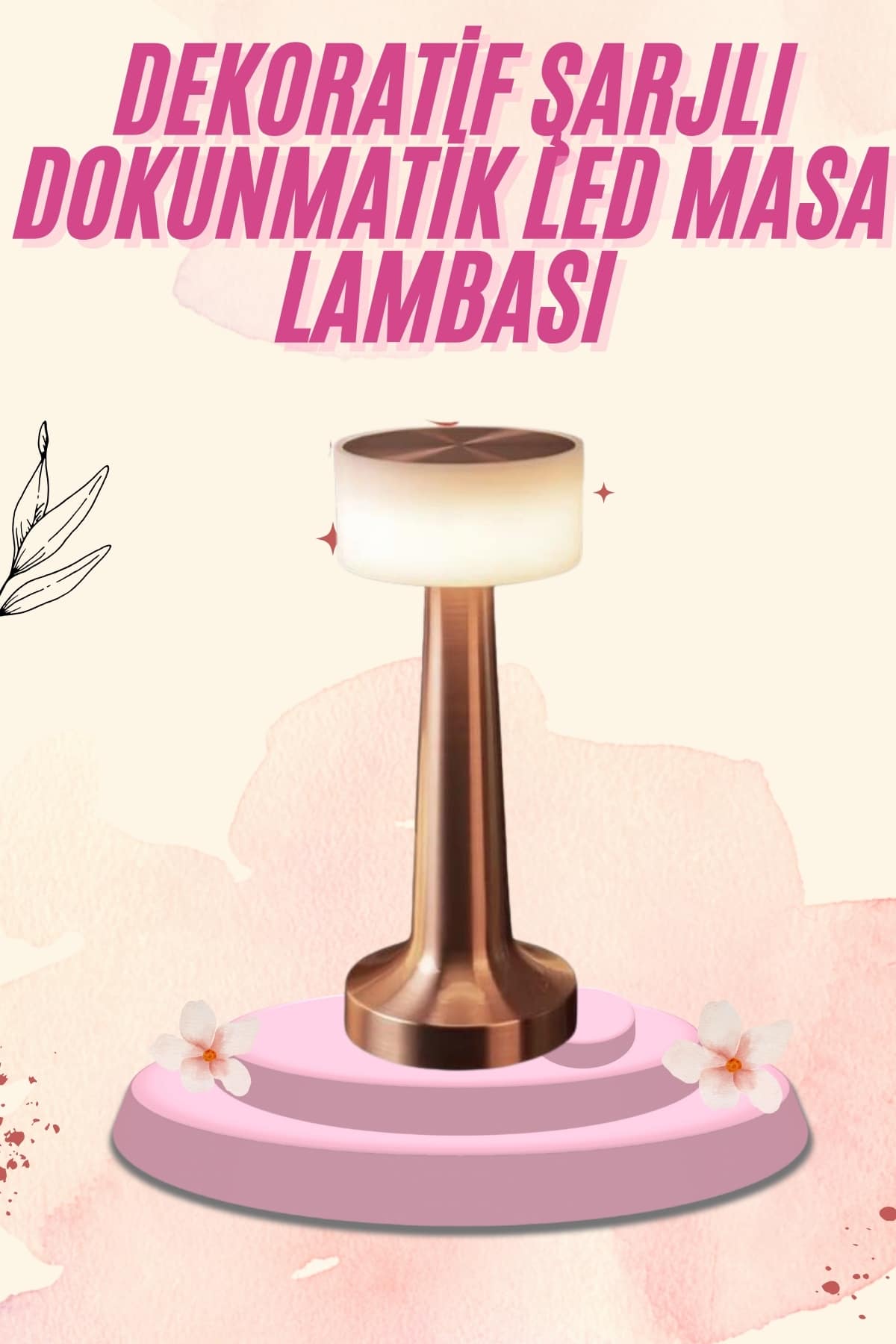 1214700_1-200.jpg Dekoratif Masa Lambası Dokunmatik Renk Değiştirebilen Gece Lambası - Görsel 1