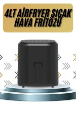 4L Airfryer Hazneli Hava Fritözü Yağsız Fritöz Taşınabilir Fırın İşlevi Gören Pratik