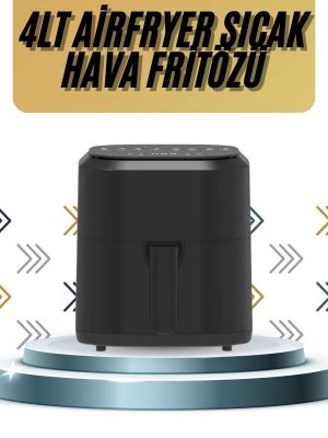4L Airfryer Hazneli Hava Fritözü Yağsız Fritöz Taşınabilir Fırın İşlevi Gören Pratik