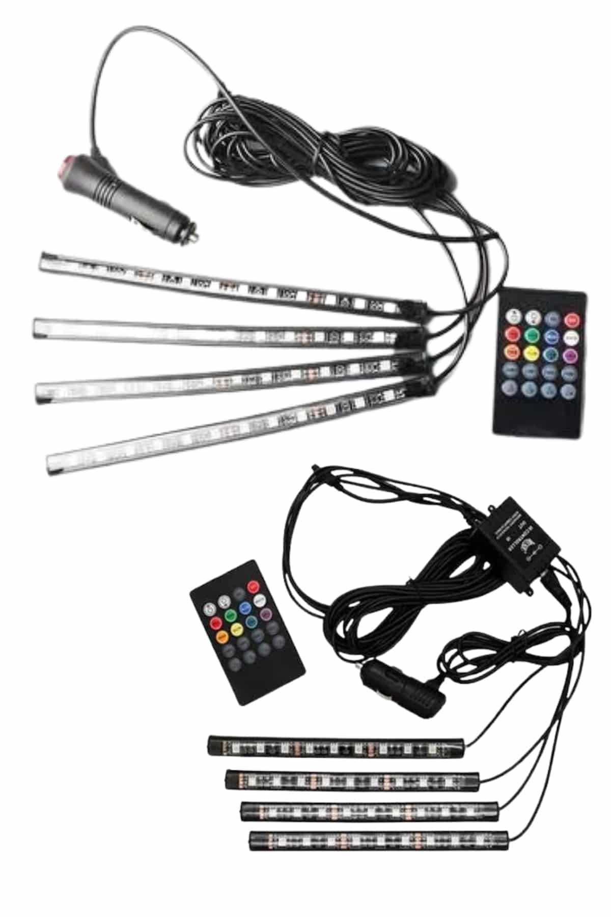 1214713_22-2.jpg 12'Lİ Şerit Led Işık RGB Sese ve Müziğe Duyarlı Araç İçi Ayak Altı - Görsel 2