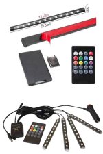 RGB Işıklı Araç İçi Aydınlatma Kumandalı 12'li Led Işık Renk Değiştirebilen - Görsel 4