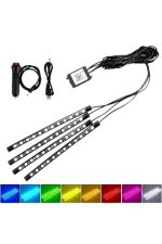 Araç İçi Ayak Altı Led 12 Led Işık Sese Müziğe Duyarlı RGB Işıklı Aydınlatma Seti - Görsel 2