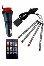 Araç Içi Aydınlatma Kumandalı 12 Led Ayak Altı Led Ambiyans Işığı Sese Duyarlı Kumandalı - Görsel 5