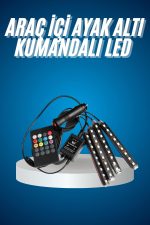 Araç Içi Aydınlatma Kumandalı 12 Led Ayak Altı Led Ambiyans Işığı Sese Duyarlı Kumandalı