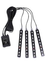 Araç Içi Aydınlatma Kumandalı 12 Led Ayak Altı Led Ambiyans Işığı Sese Duyarlı Kumandalı - Görsel 2