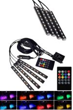 Araç Içi Aydınlatma Kumandalı 12 Led Ayak Altı Led Ambiyans Işığı Sese Duyarlı Kumandalı - Görsel 3