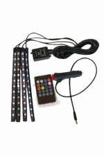 12 Ledli RGB Işıklı Araç Içi Ayak Altı Led Oto Ampul Kumandalı 7 Renk - Görsel 2