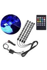 12 Ledli RGB Işıklı Araç Içi Ayak Altı Led Oto Ampul Kumandalı 7 Renk - Görsel 3