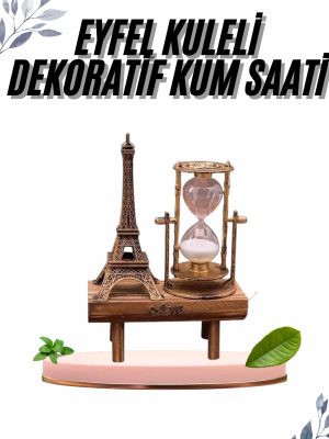 Paris Eyfel Kulesi Hediyelik Eyfel Retro Kum Saati Dekoratif Eşya