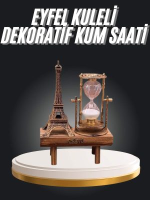 Eyfel Kuleli Kum Saati Dekoratif Hediyelik Eşya Retro Eyfel Kulesi