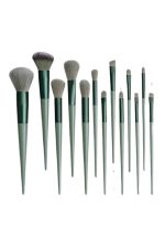 Dayanıklı Makyaj Fırçası Seti 13 Parça Yumuşak Kıllı Fırçalar Allık Fondöten Far Fırçası - Görsel 5