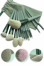 13 Parça Taşınabilir Kılıflı Profesyonel Makyaj Fırça Seti Pudra Allık Fondöten Fırçası - Görsel 5