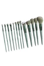 13 Parça Taşınabilir Kılıflı Profesyonel Makyaj Fırça Seti Pudra Allık Fondöten Fırçası - Görsel 4